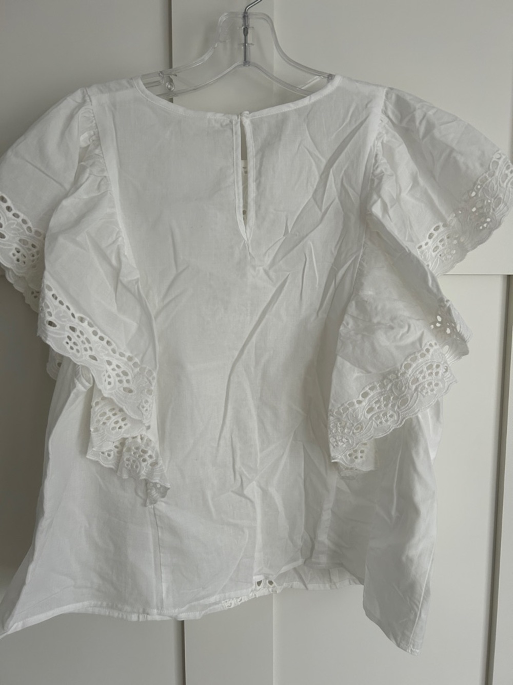 H&M White Eyelet Ruffle Blouse - Picture 5 of 6